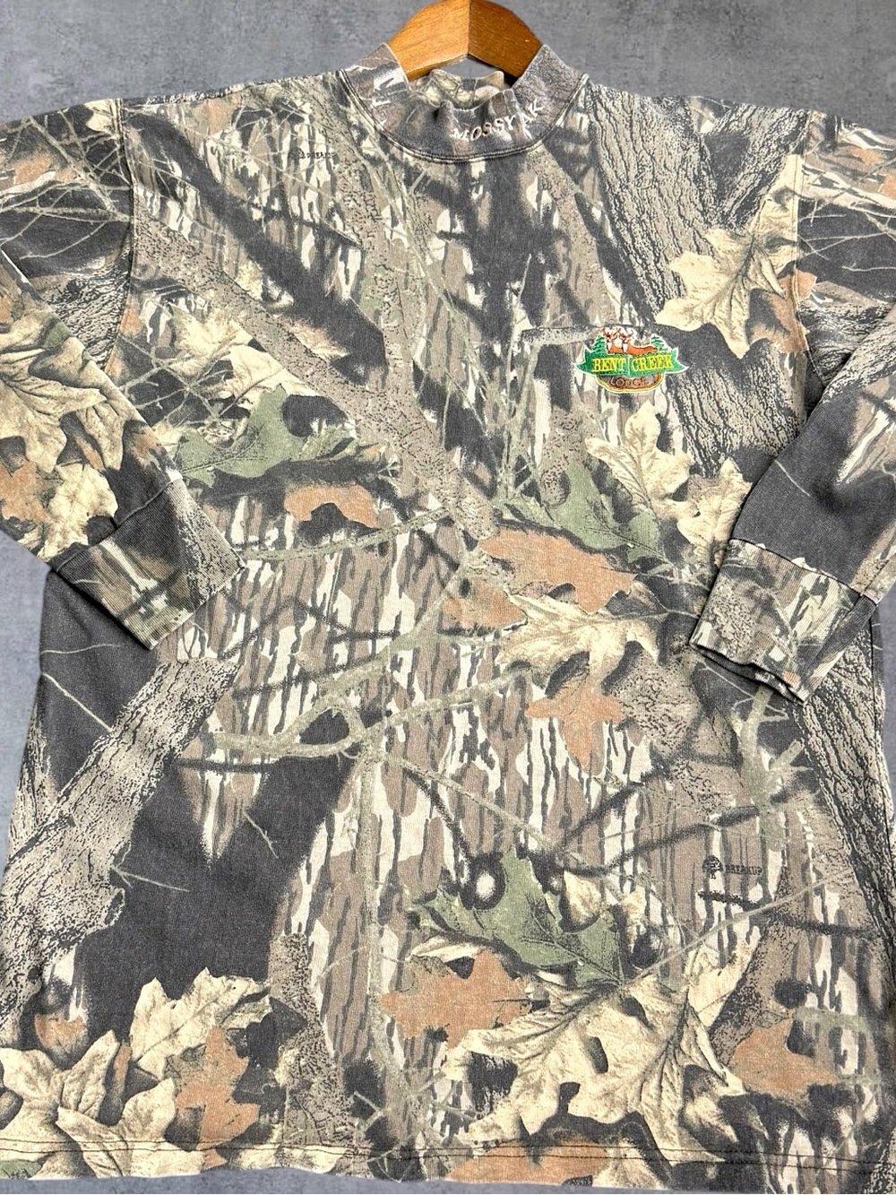 American Mossy Oak Break-Up Camo Shirt Mens Large Made USA Hunting Long Sleeve